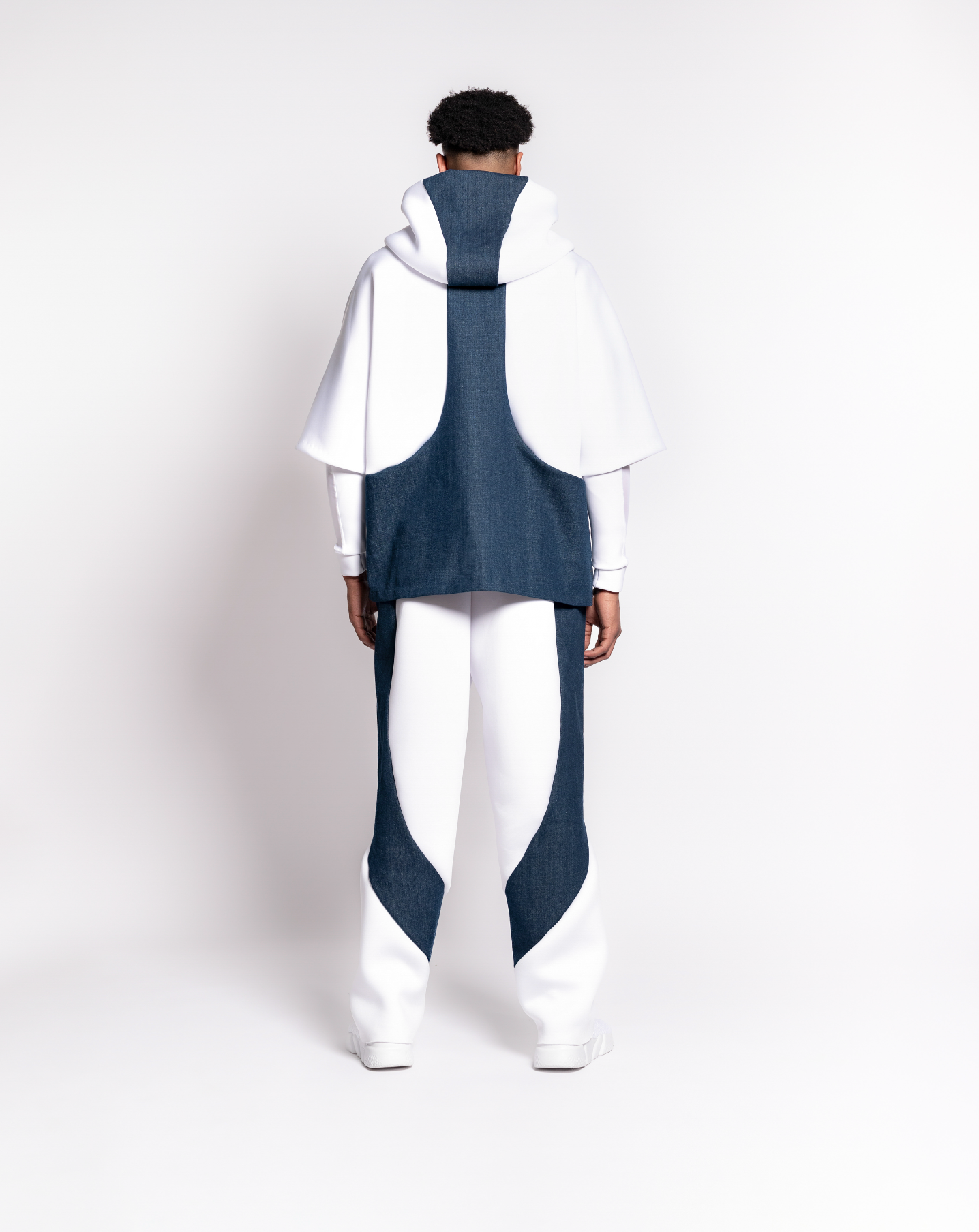 Denim + Neoprene Zip-up